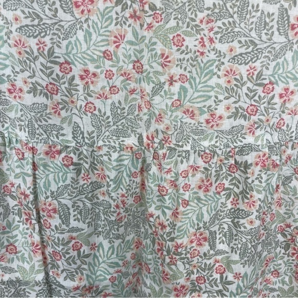 Joie 100% Linen Sleeveless Ditsy Floral Tiered Babydoll Mini Dress Size Large - Picture 3 of 5